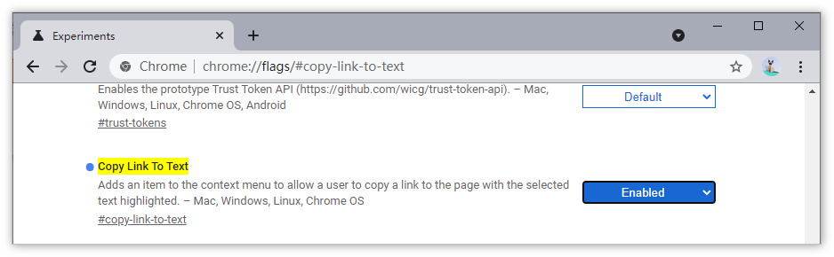 Chrome 90新功能：将选中网页文本以高亮效果分享