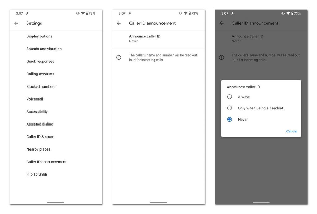Google Phone应用推出来电播报功能