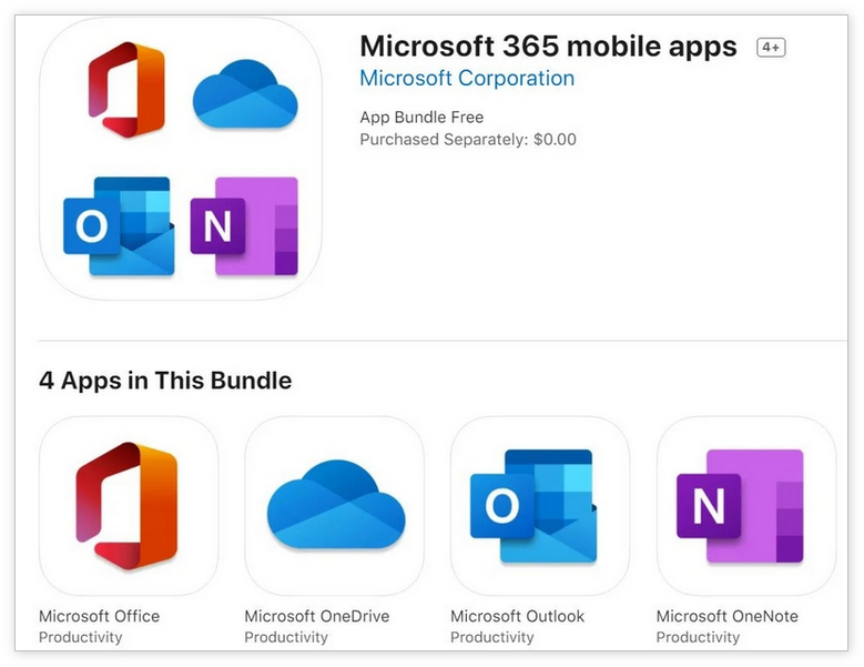 微软向苹果App Store上架Microsoft 365应用捆绑包