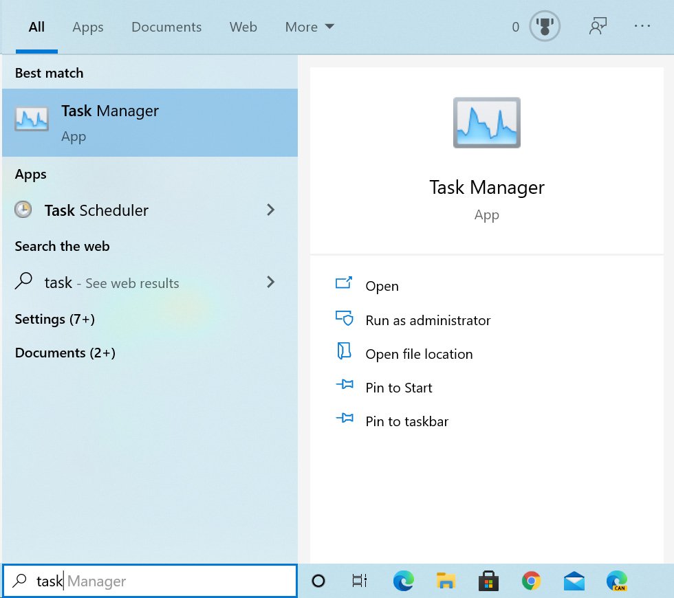 新的Windows 10 Task Manager Fluent图标