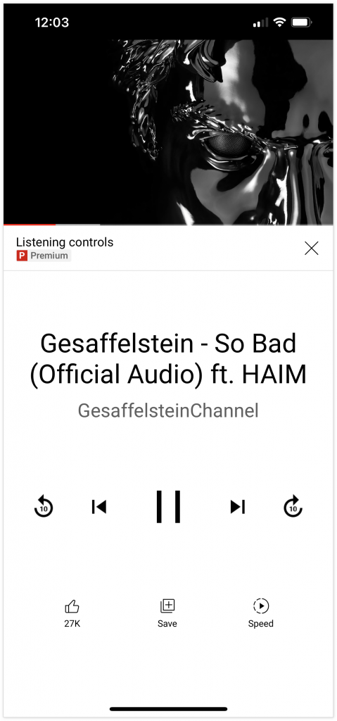 YouTube客户端正测试“收听控件”（Listening controls）功能