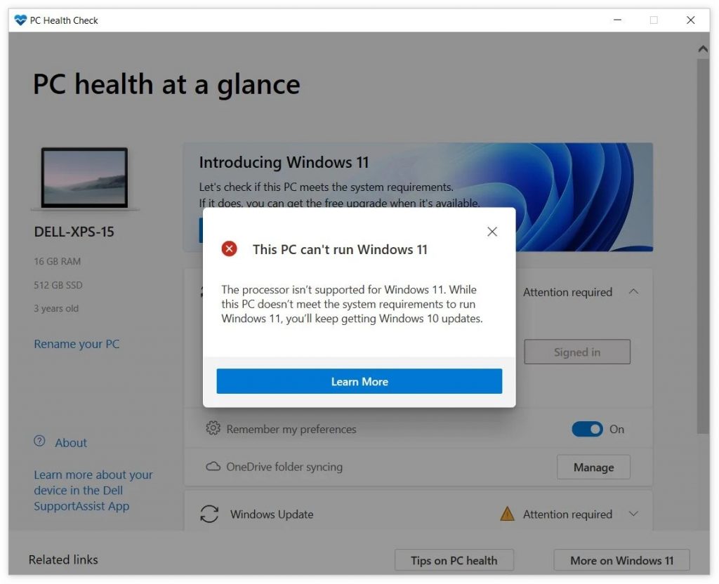 微软更新PC Health Check：支持显示无法运行Windows 11的具体原因