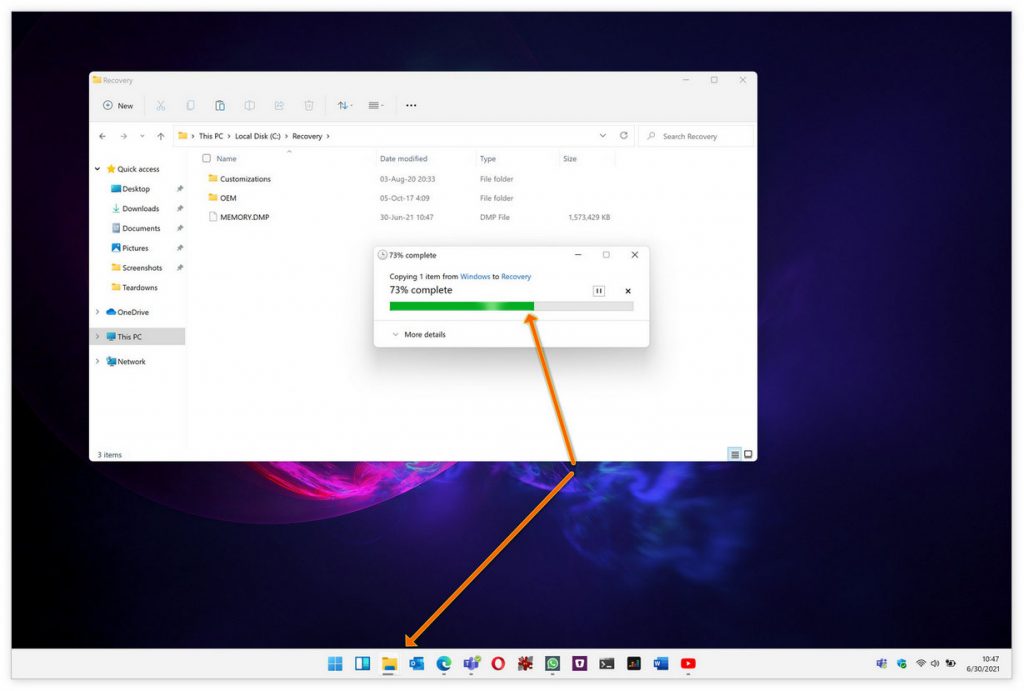 文件传输指示器、更新完成时间…Windows 11在多处细节上提供新体验