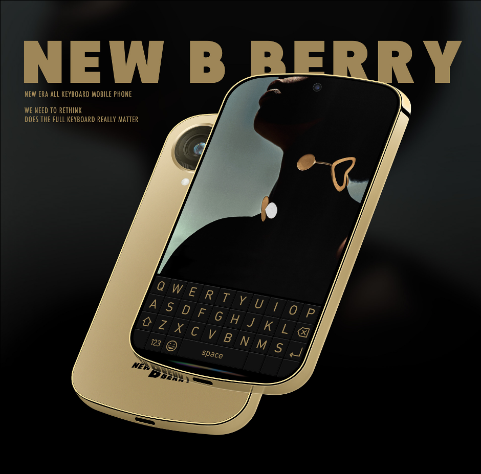 [组图] 黑莓首款5G智能手机概念图曝光：键盘可做屏幕用