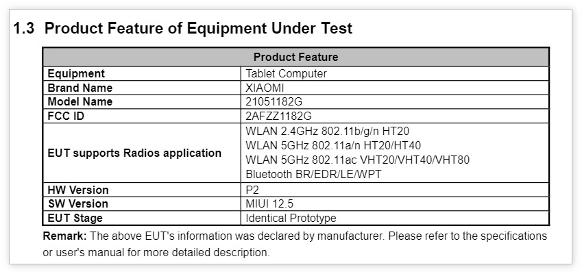 小米平板5获FCC认证：10.97英寸屏，支持10V/2.25A快充