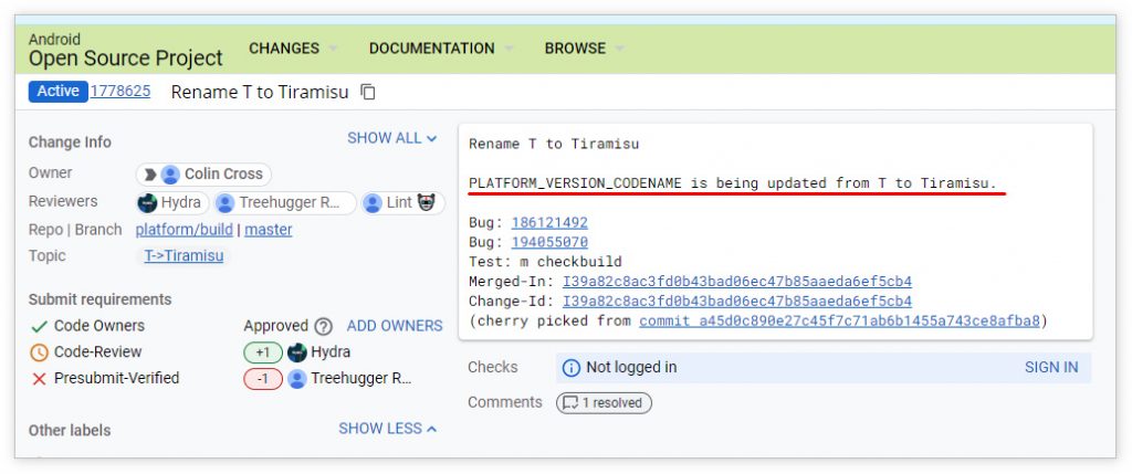 提拉米苏？谷歌或已敲定Android 13的内部代号