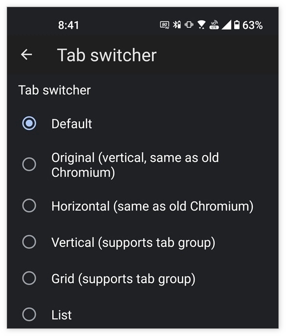 Kiwi Browser 93更新：支持用户关闭标签页「网格视图」
