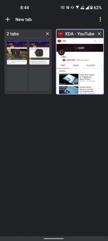 Kiwi Browser 93更新：支持用户关闭标签页「网格视图」
