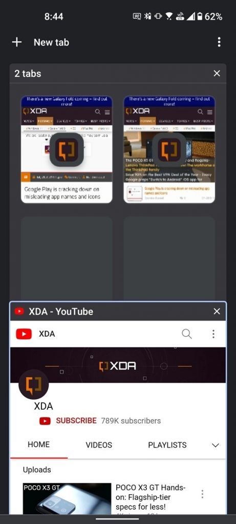 Kiwi Browser 93更新：支持用户关闭标签页「网格视图」