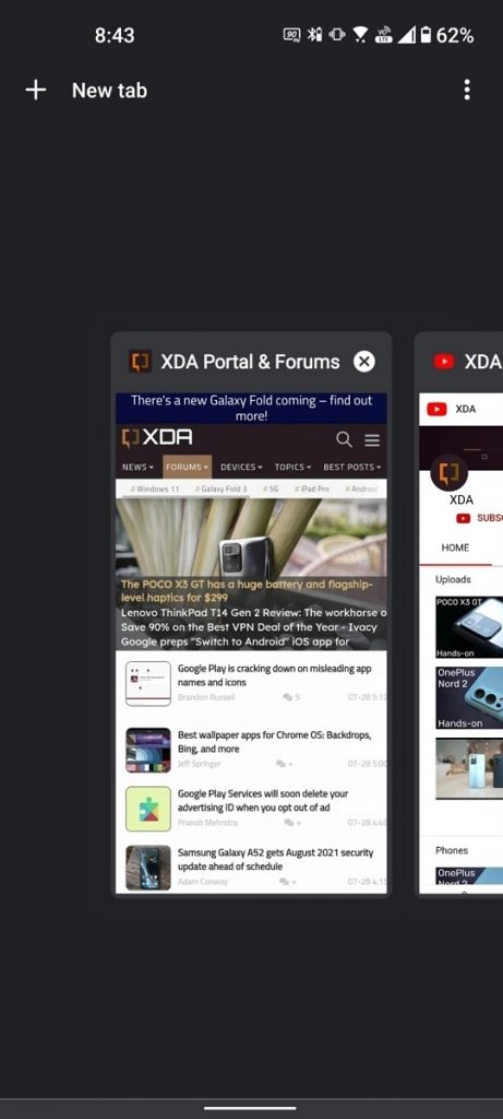 Kiwi Browser 93更新：支持用户关闭标签页「网格视图」