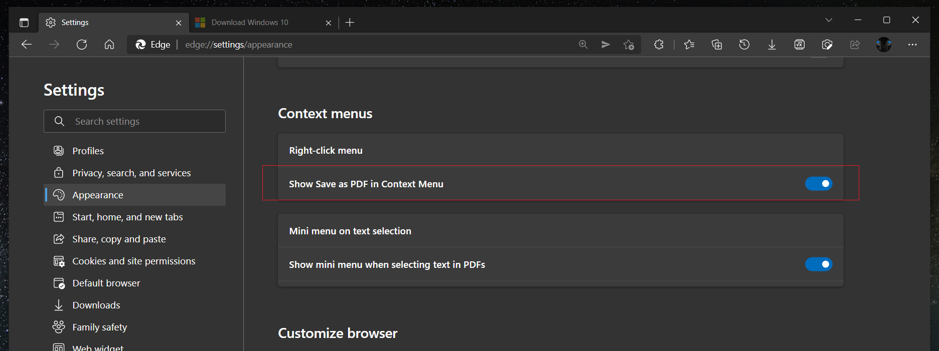 Edge浏览器将新增右键菜单「将网页保存为PDF」