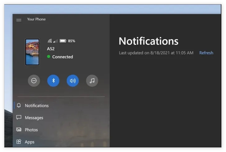 微软Your Phone应用发布新版本：UI改版，新增快速切换、信号强度指示器