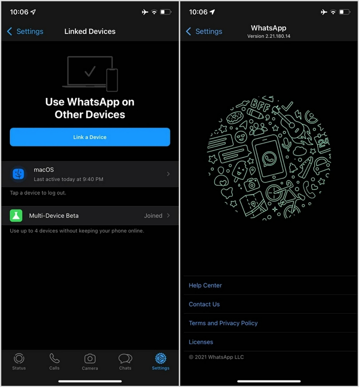WhatsApp iOS稳定版推出多设备支持：可连接4台设备