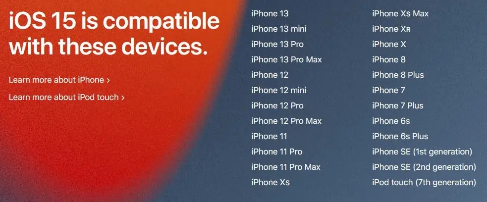 [列表] 这些设备将获得iOS 15 和 iPadOS 15升级