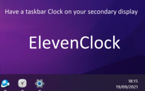 ElevenClock：为Windows 11 第二屏幕任务栏添加时钟