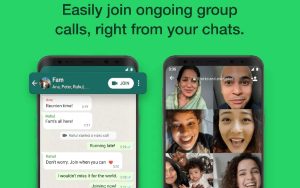 WhatsApp正式支持中途加入进行中的群组通话
