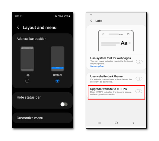 三星浏览器beta版更新，地址栏可移到屏幕底部