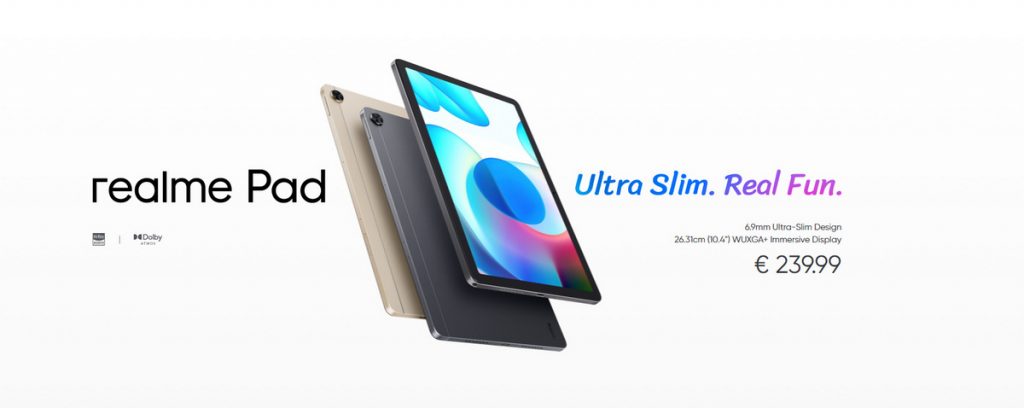 Realme首款平板电脑Realme Pad在欧洲开售