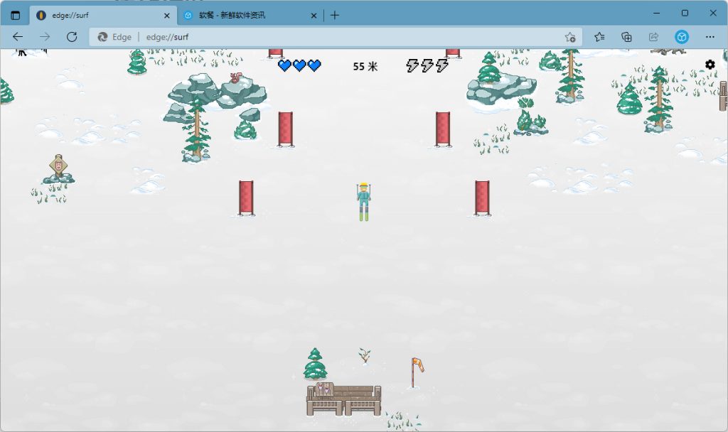 微软更新Edge Surf小游戏：迎来全新雪景模式