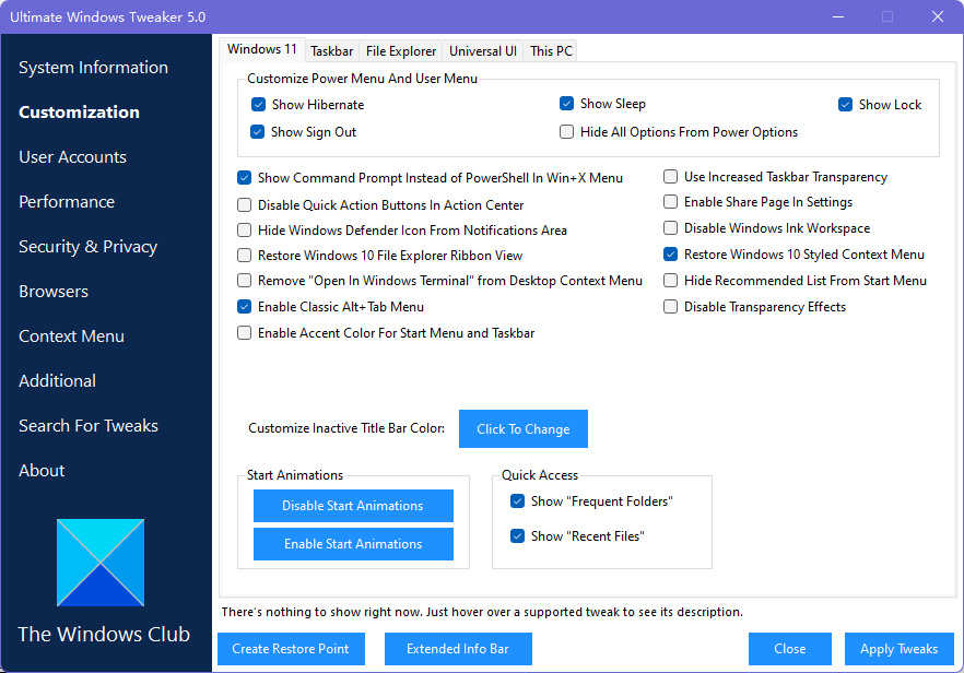 Ultimate Windows Tweaker 5.0 版发布：正式支持Win11