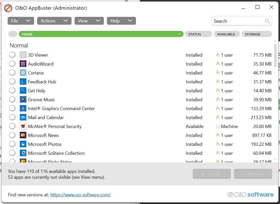 oo appbuster windows 11
