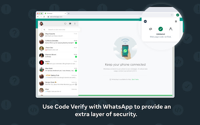 脸书发布浏览器扩展Code Verify：验证WhatsApp网页版是否被篡改