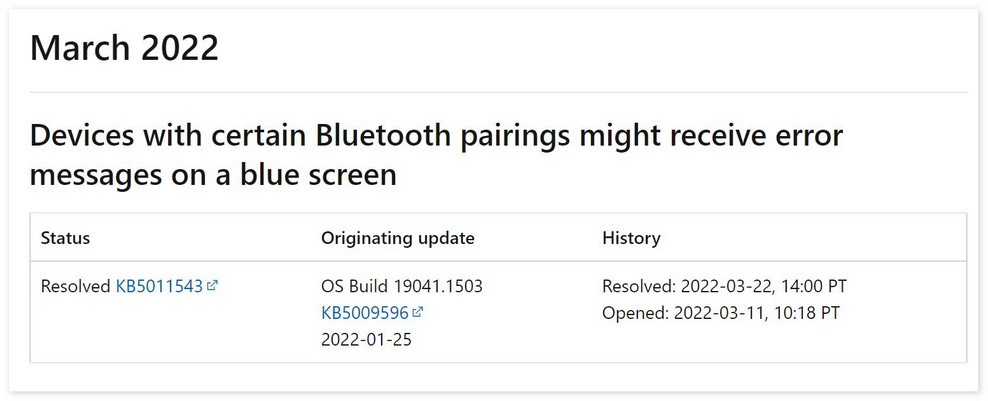 微软：Win10累积更新KB5011543修复部分设备蓝屏故障
