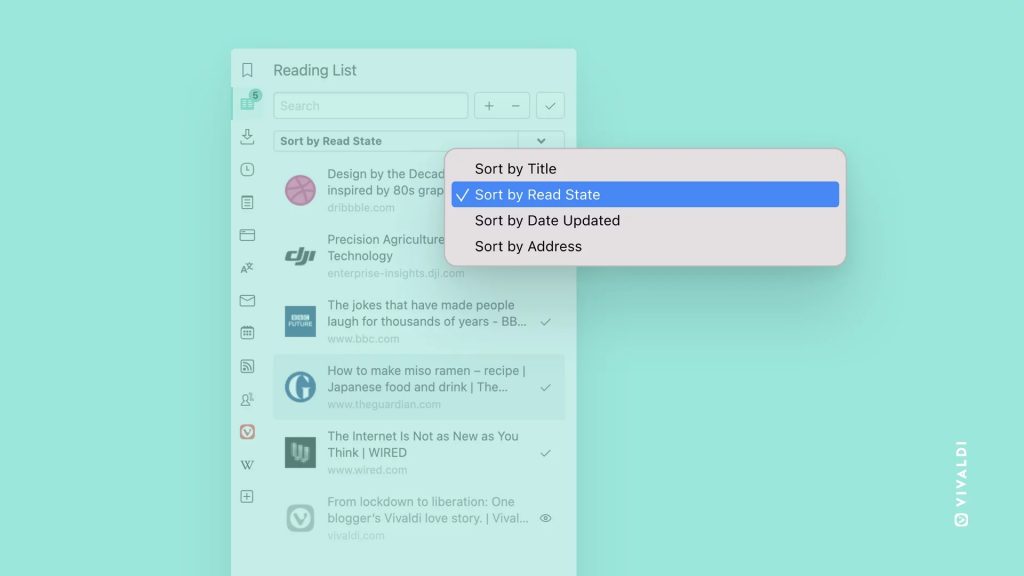 Vivaldi浏览器新增「阅读列表」功能：稍后阅读工具，可跨设备同步