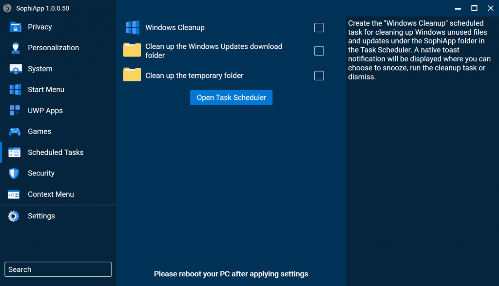 SophiApp：开源的Win11/Win10系统设置和优化工具