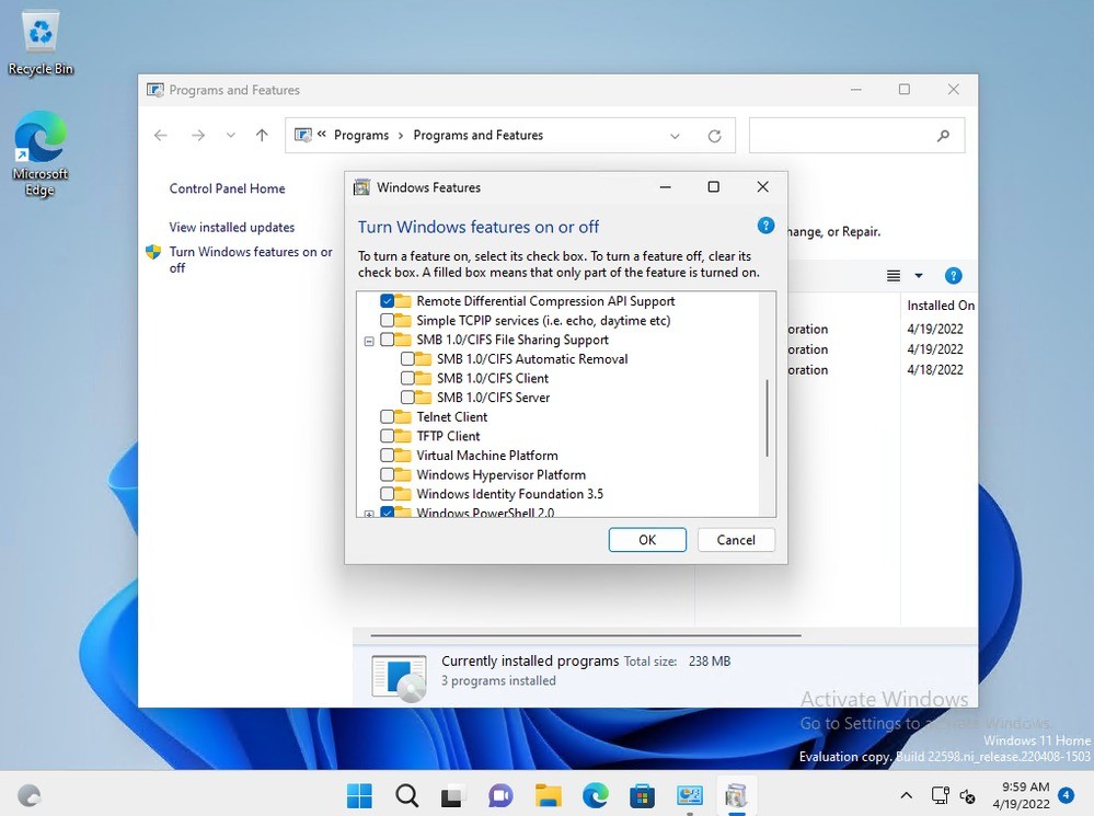 微软将在Windows 11中停止支持SMB1协议