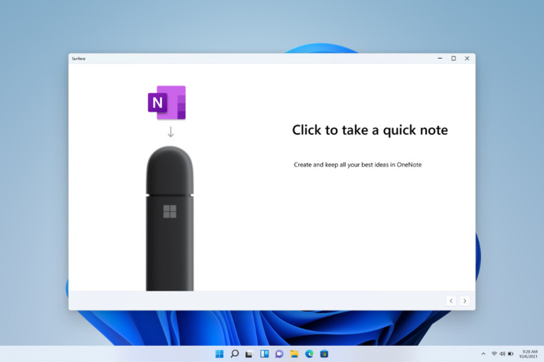 Office新功能：按下Surface Pen按钮创建OneNote 快速笔记