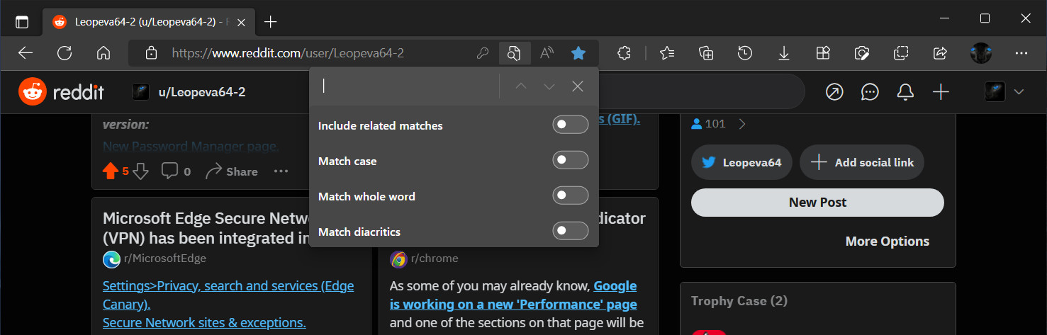 Edge浏览器测试新版「在页面上查找」功能：可查找相关词语