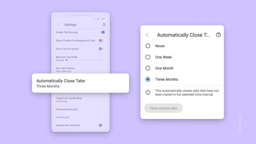 Vivaldi 浏览器安卓版 5.5 发布：支持自动关闭标签页 - 软餐