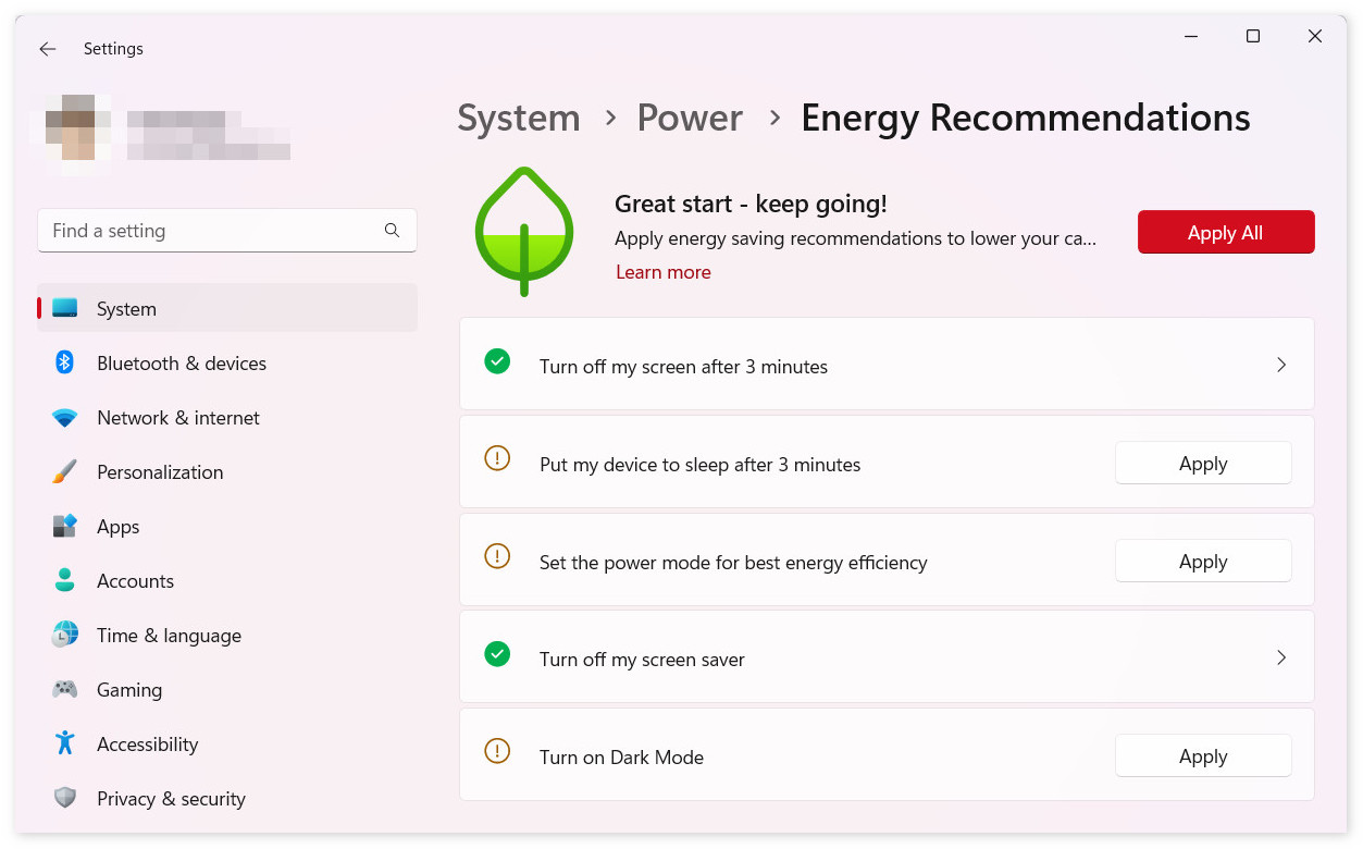 Windows 11将推出“能源建议”功能：让设备更节能