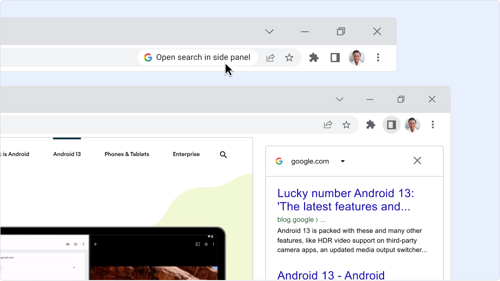 Chrome浏览器推出侧边栏搜索功能