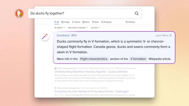 DuckDuckGo推出ChatGPT-AI搜索功能：基于维基百科生成答案
