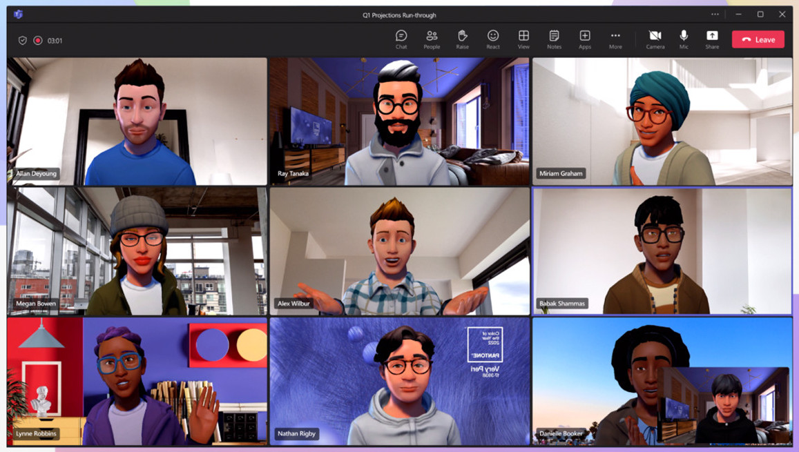 微软Teams推出「3D头像」：以3D头像出席视频会议