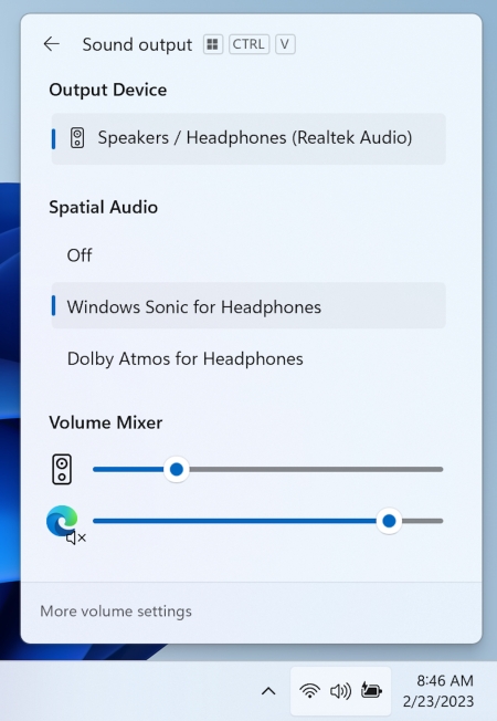 Windows 11 to Launch New Volume Quick Action Switch
