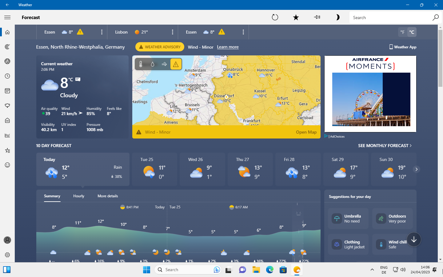 微软将在Windows天气应用中投放广告
