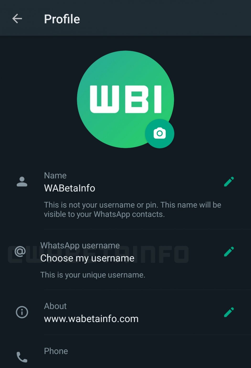 WhatsApp测试「唯一用户名」功能