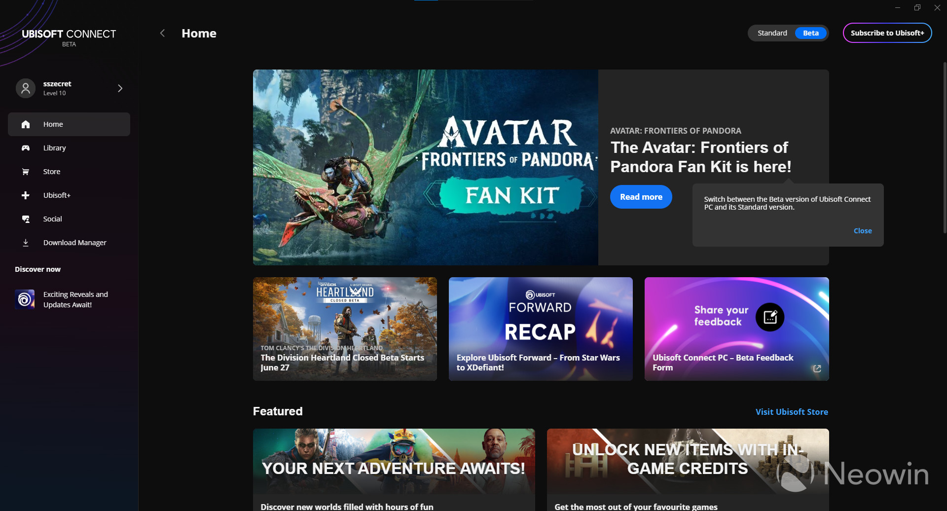 育碧正在重构Ubisoft Connect PC游戏启动器