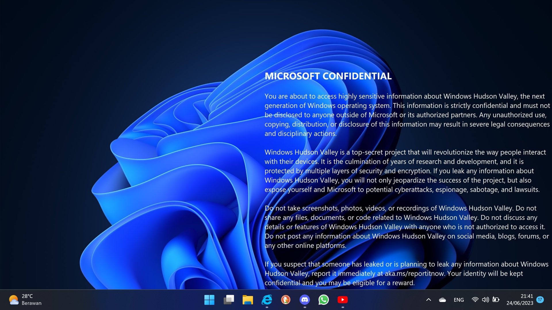 最新流传的Windows 12截屏为伪造