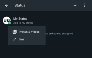 WhatsApp网页版将可修改个人状态