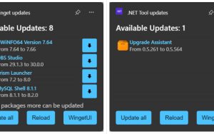 WingetUI支持小组件，更新包更容易